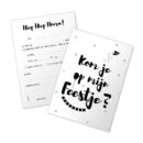 Uitnodigingskaarten Kinderfeestje Groen