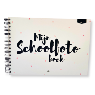 IJswit schoolfotoboek Roze voor 18 schooljaren